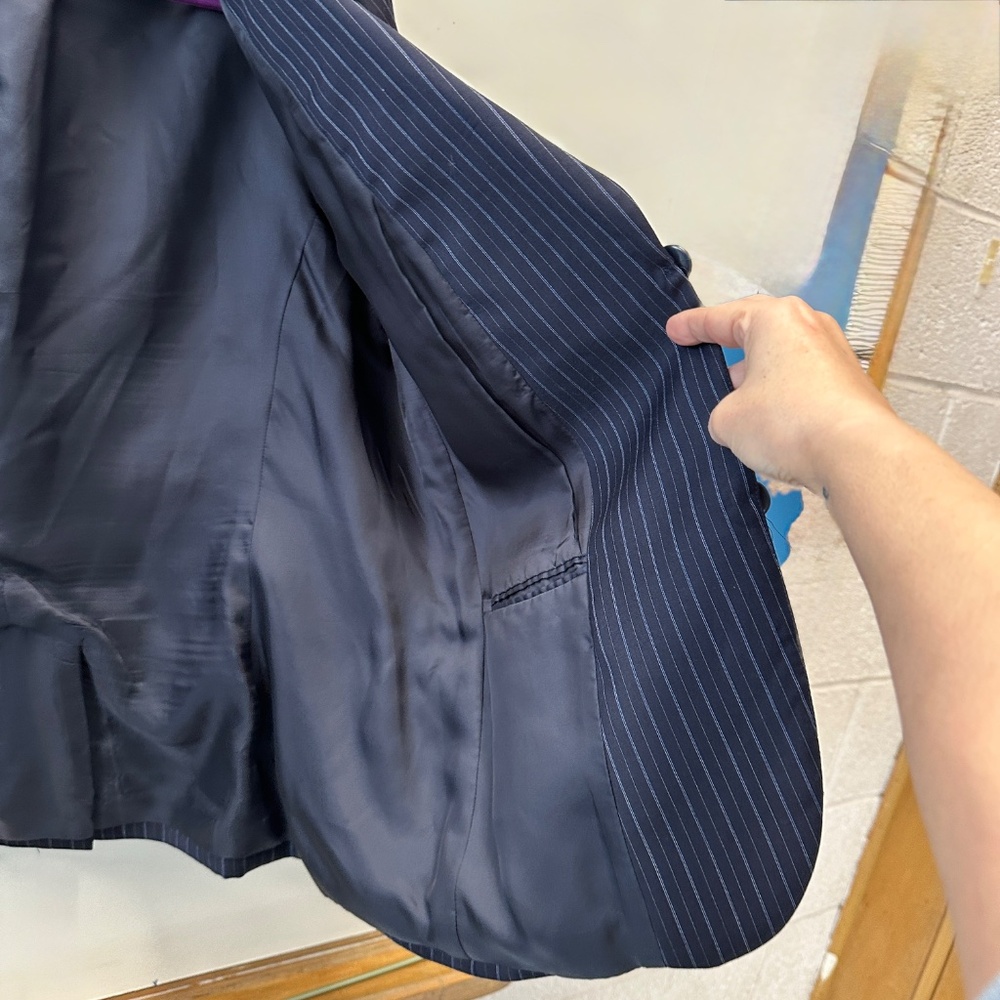 Brooks Brothers 346 Women's Pinstripe Lined Wool SUIT Caroline Fit Size 14 / 16 - Picture 11 of 16